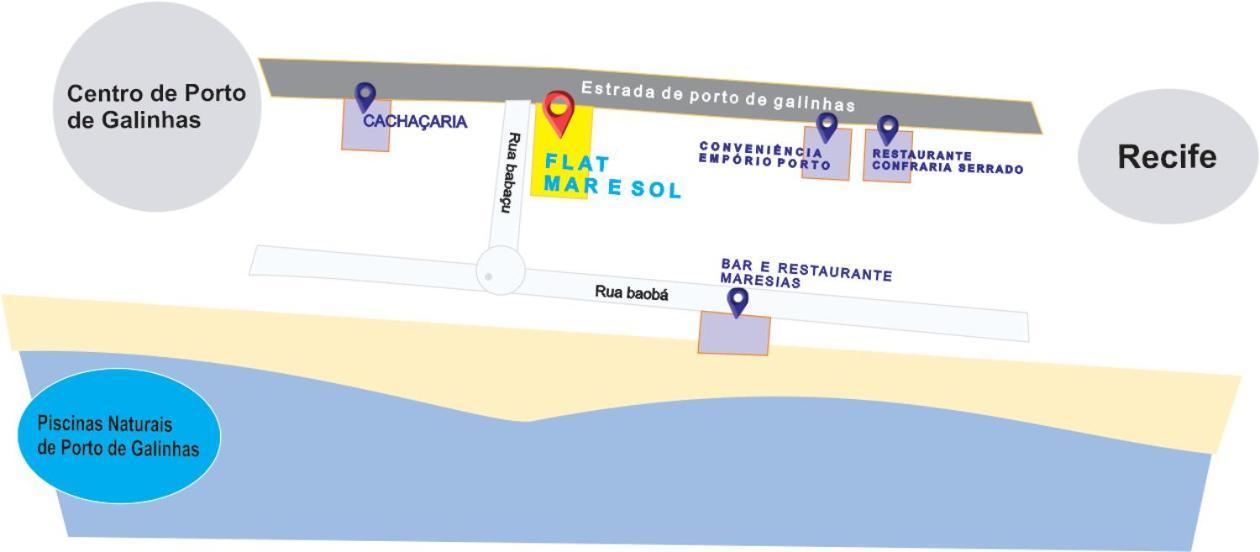 Flat Mar & Sol - Para 6 Pessoas Apartment Porto de Galinhas Exterior photo